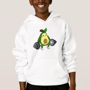 Avocado at Fitness with Barbell Hoodie