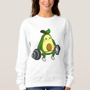 Avocado at Fitness with Barbell Sweatshirt