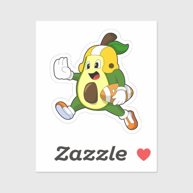 Avocado at Football Sports Sticker (Sheet)