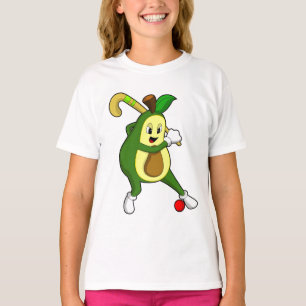 Avocado at Hockey with Hockey bat T-Shirt