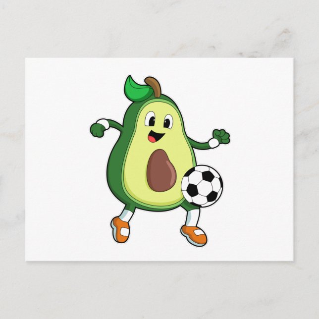 Avocado at Soccer Sports Postcard (Front)