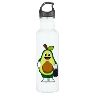 Avocado at Strength training with Dumbbells Stainless Steel Water Bottle