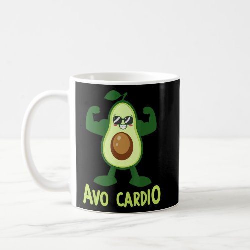 Avocado Avo cardio Gym Excercise Running Jogging R Coffee Mug