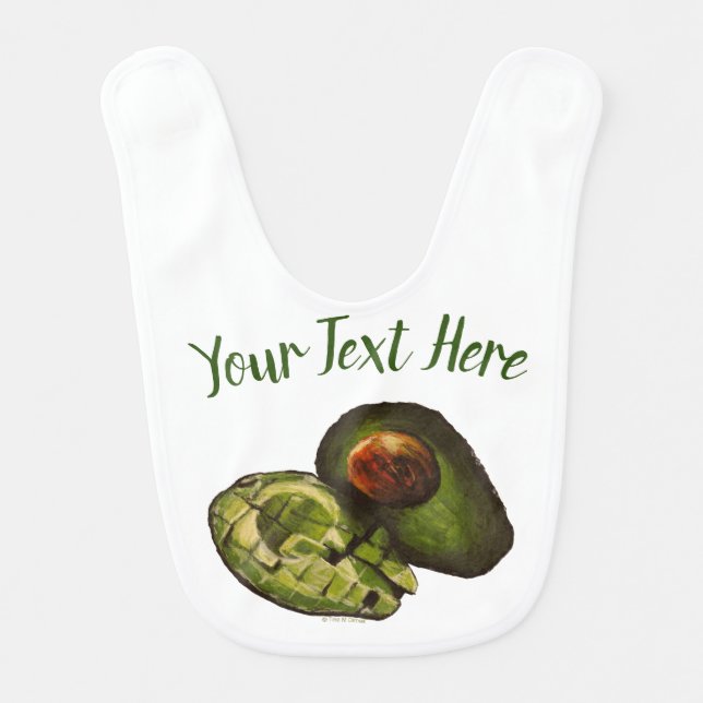 Avocado Baby Bib (Front)