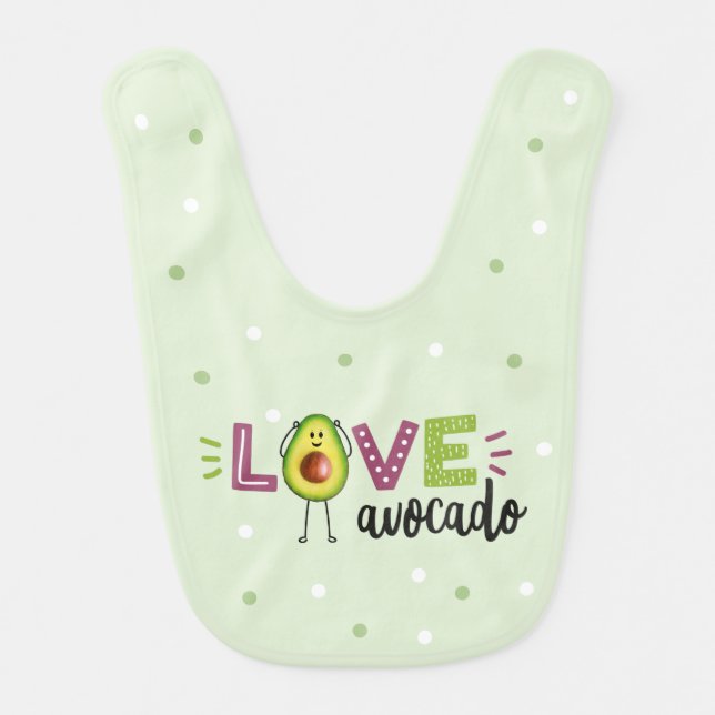 Avocado Baby Bib (Front)