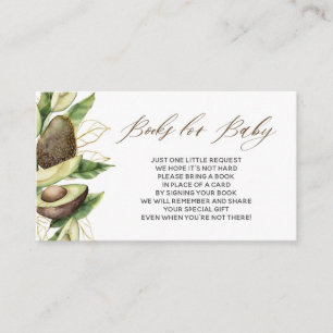 Avocado Baby Shower Books for Baby Card