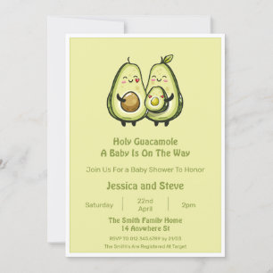 Avocado Baby Shower Invitation