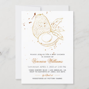 Avocado Baby Shower Invitation