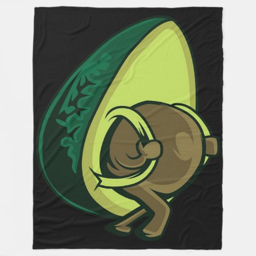 Avocado Backpack Travel Design Fleece Blanket