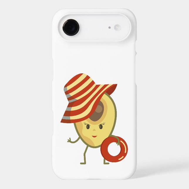 Avocado beach girl with sun hat and swim ring Case-Mate iPhone case (Back)