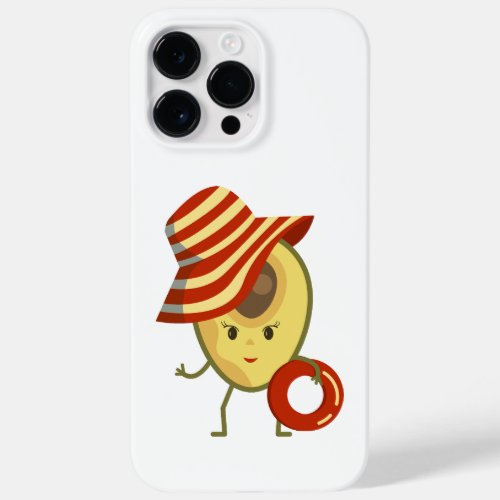 Avocado beach girl with sun hat and swim ring Case_Mate iPhone 14 pro max case