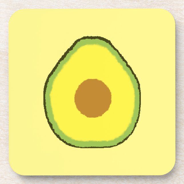 Avocado Beverage Coaster (Front)
