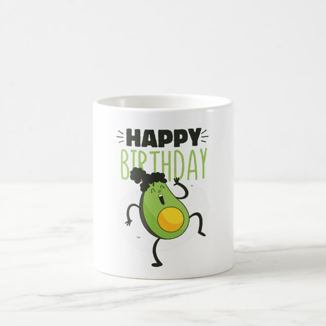 Avocado birthday gift coffee mug (Center)
