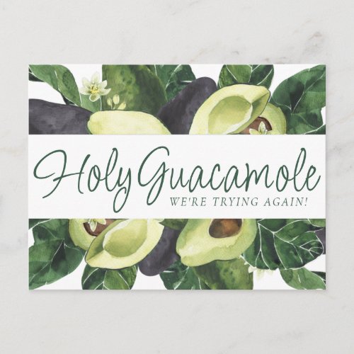 Avocado Blossoms  Punny Rustic Save Our New Date Postcard