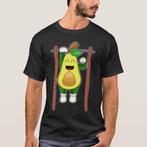 Avocado Bodybuilder Pull ups Fitness T_Shirt