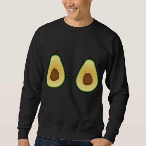 Avocado Bra Costume Cute Easy Fruit Halloween Gift Sweatshirt