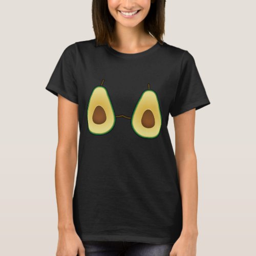 Avocado Bra Costume Cute Easy Fruit Halloween Gift T_Shirt