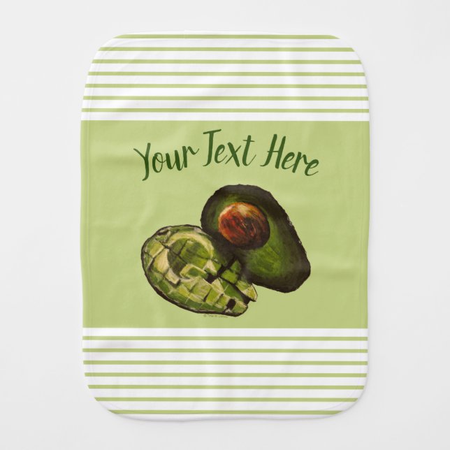 Avocado Burp Cloth (Front)
