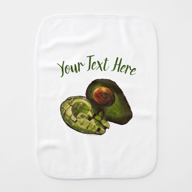 Avocado Burp Cloth (Front)