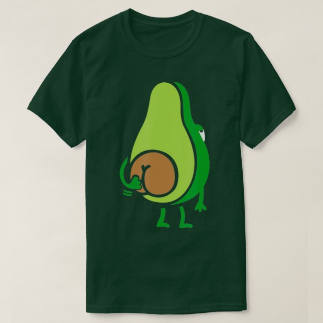 Avocado But Funny Guacamole Vegan T-Shirt (Design Front)