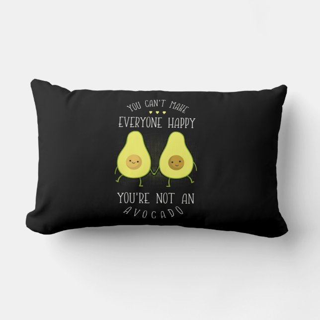 Avocado Can Make Everyone Happy Lumbar Pillow (Front)