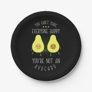 Avocado Can Make Everyone Happy Paper Plates