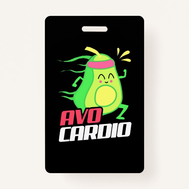 Avocado Cardio Exercise Badge (Front)