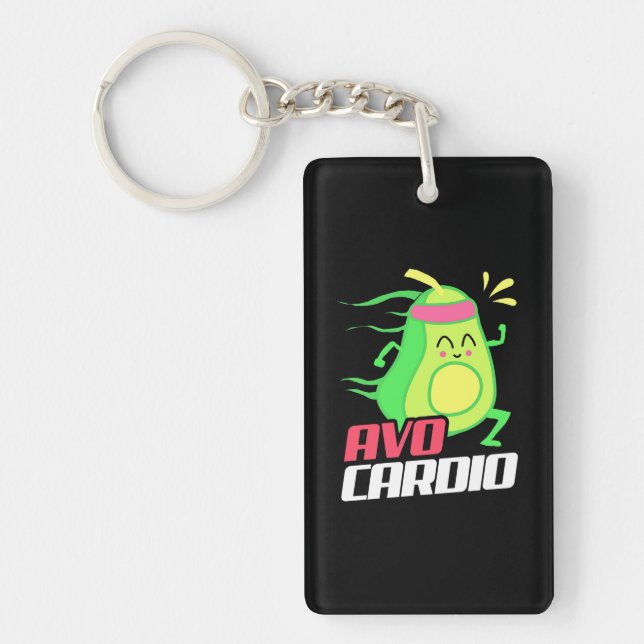 Avocado Cardio Exercise Keychain (Front)