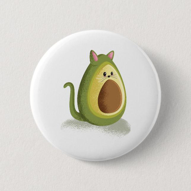 Avocado Cat Button (Front)