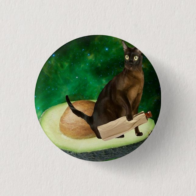 avocado cat button (Front)