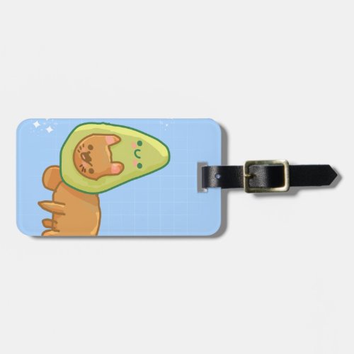 Avocado Cat Luggage Tag