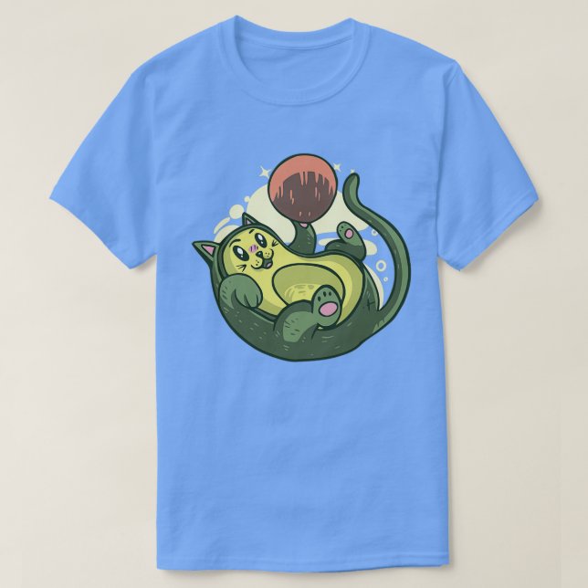 Avocado cat playing T-Shirt (Design Front)