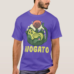 Avocado Cats Avocado Vegan Vegetarian Fruit & Cat T-Shirt