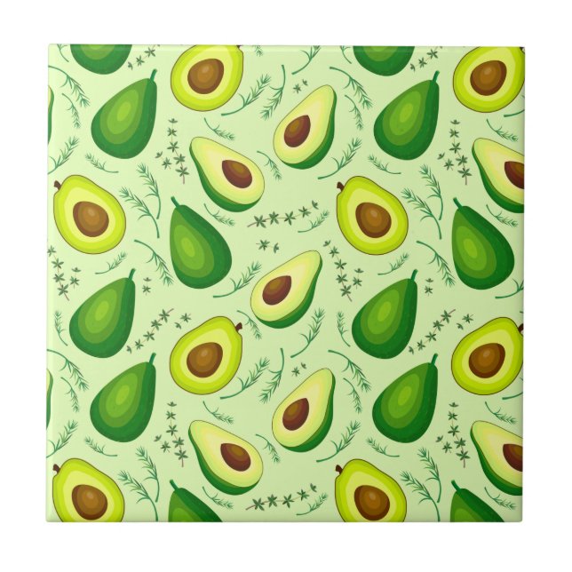 Avocado Ceramic Tile (Front)