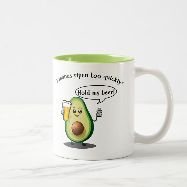 Avocado Challenge  Two-Tone Coffee Mug (Right)