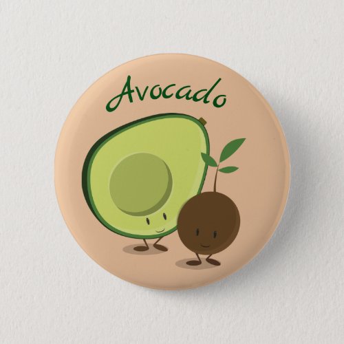 Avocado characters  Button