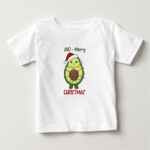 Avocado Christmas Lights Funny Avocados Adult Clot Baby T_Shirt