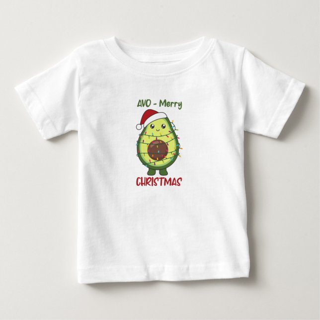 Avocado Christmas Lights Funny Avocados Adult Clot Baby T-Shirt (Front)
