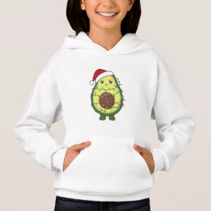 Avocado Christmas Lights Funny Avocados Adult Clot Hoodie