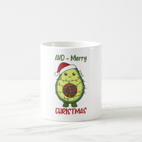 Avocado Christmas Lights Funny Avocados Coffee Mug