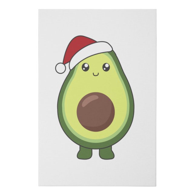 Avocado Christmas Lights Funny Avocados Faux Canvas Print (Front)