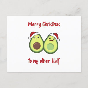 Avocado Christmas Lights Funny Avocados Postcard