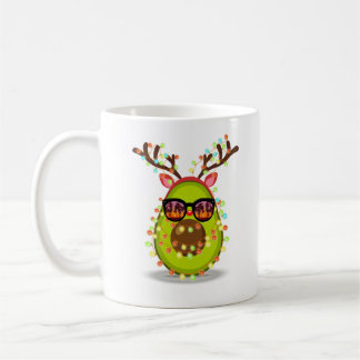Avocado Christmas Tree Lights Christmas Summer Coffee Mug