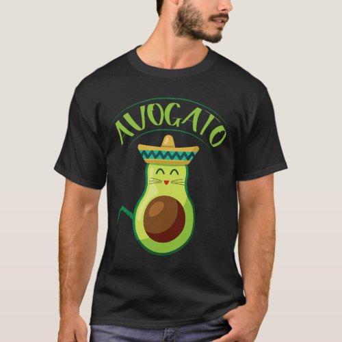 Avocado Cinco De Mayo T  Cinco De Meow Cat Avocado T_Shirt
