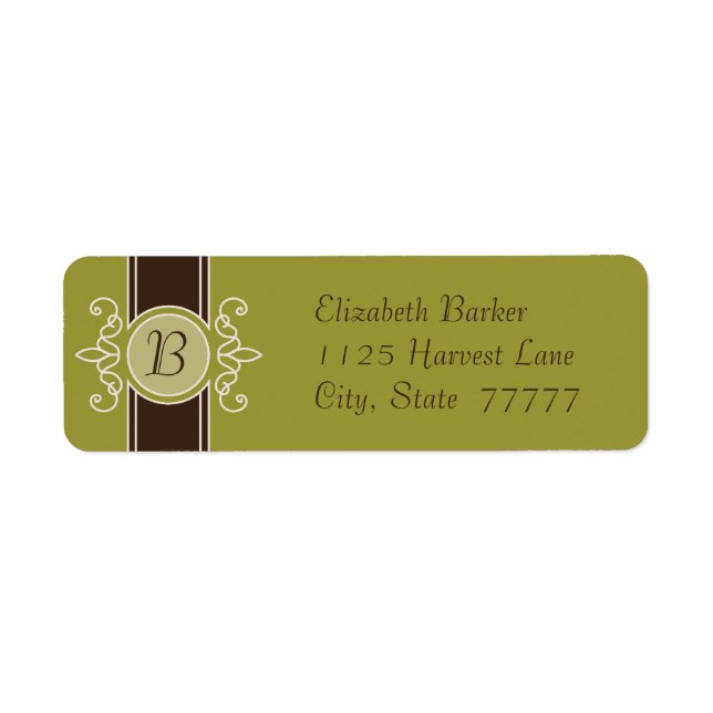 Avocado Classic Harvest Return Address Labels (Front)