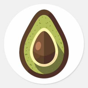 avocado classic round sticker