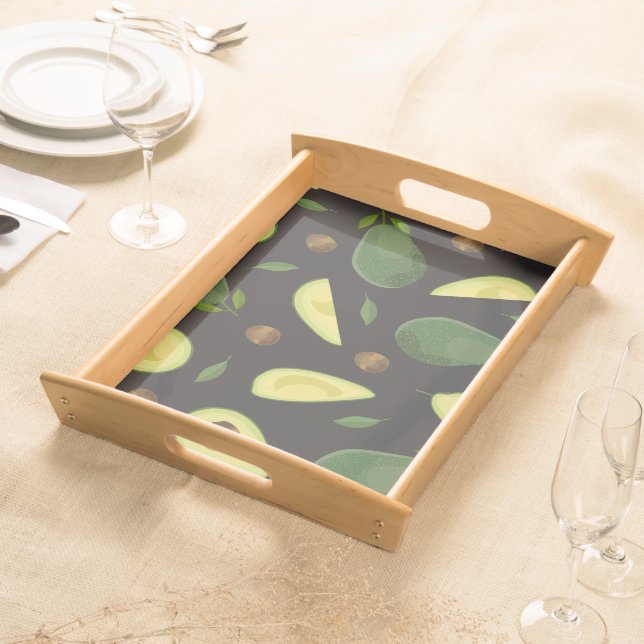 Avocado Cloth Placemat Serving Tray (Front)