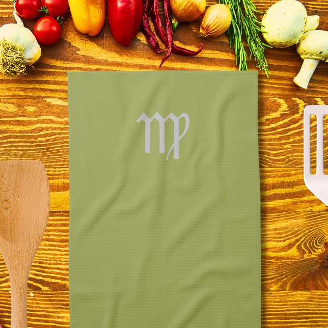 Avocado  color - Virgo  Zodiac  Kitchen Towel (Creator Uploaded)
