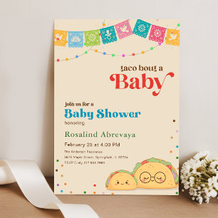 Avocado Colorful Fiesta Taco Bout a Baby Shower Invitation