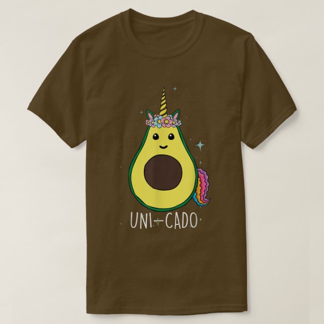 Avocado Combined With Unicorn Cute Party UniCado  T-Shirt (Design Front)